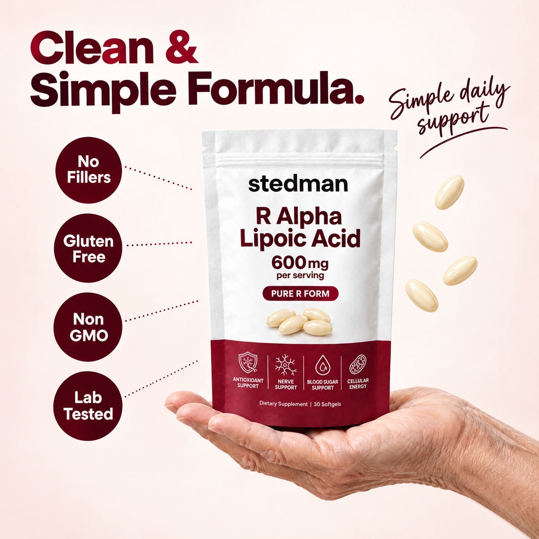 R Alpha Lipoic Acid 600mg