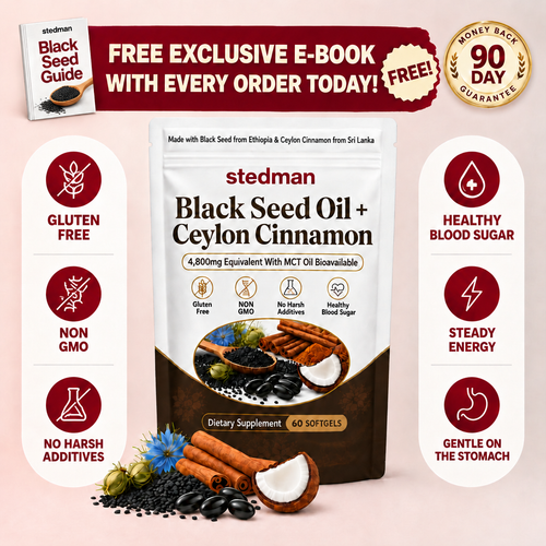 Stedman Black Seed Oil + Ceylon Cinnamon with free Black Seed Guide e-book